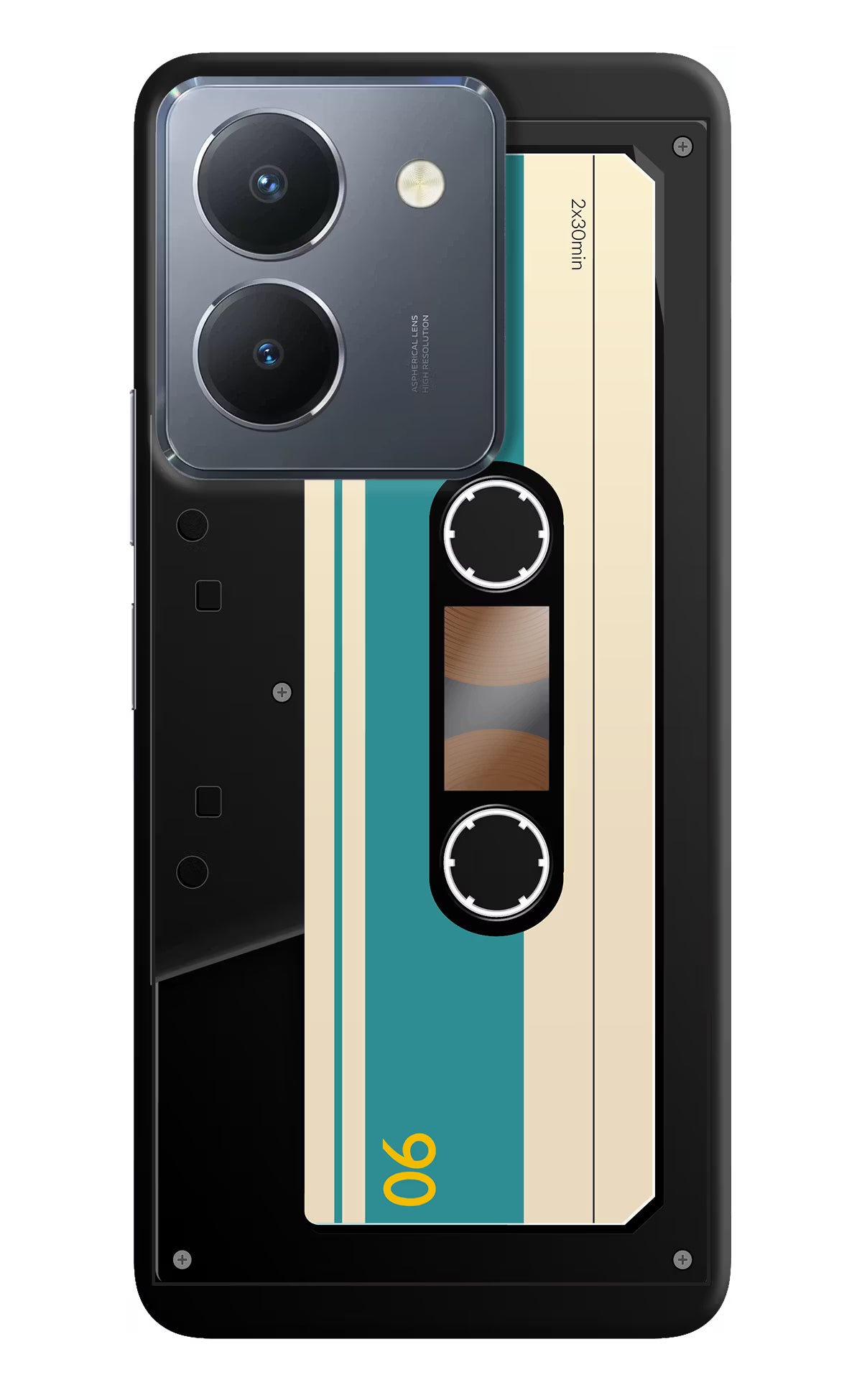 Cassette Vivo Y36 Hard Case Back Cover by Casekaro