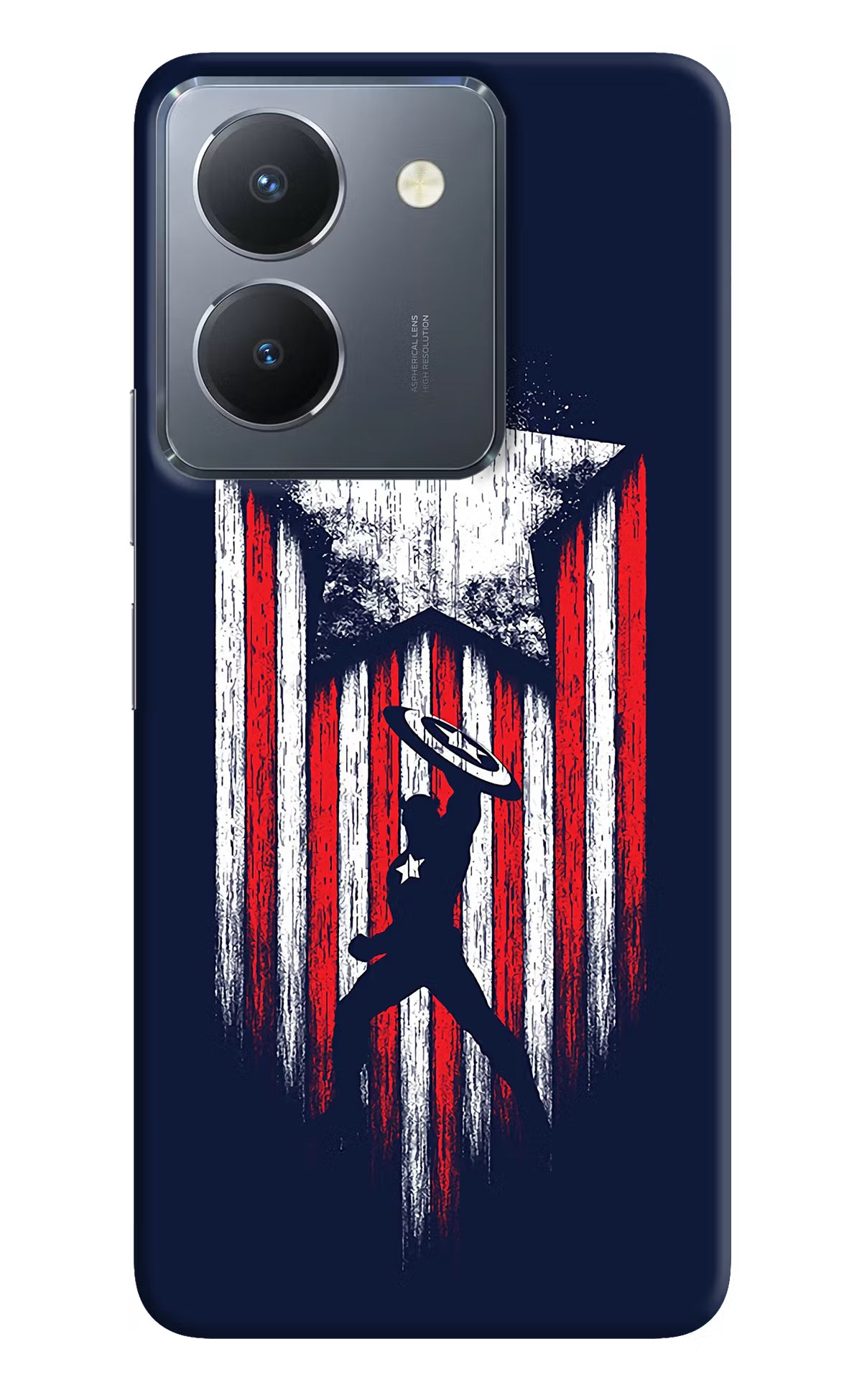Captain America Marvel Art Vivo Y36 Hard Case Back Cover by Casekaro