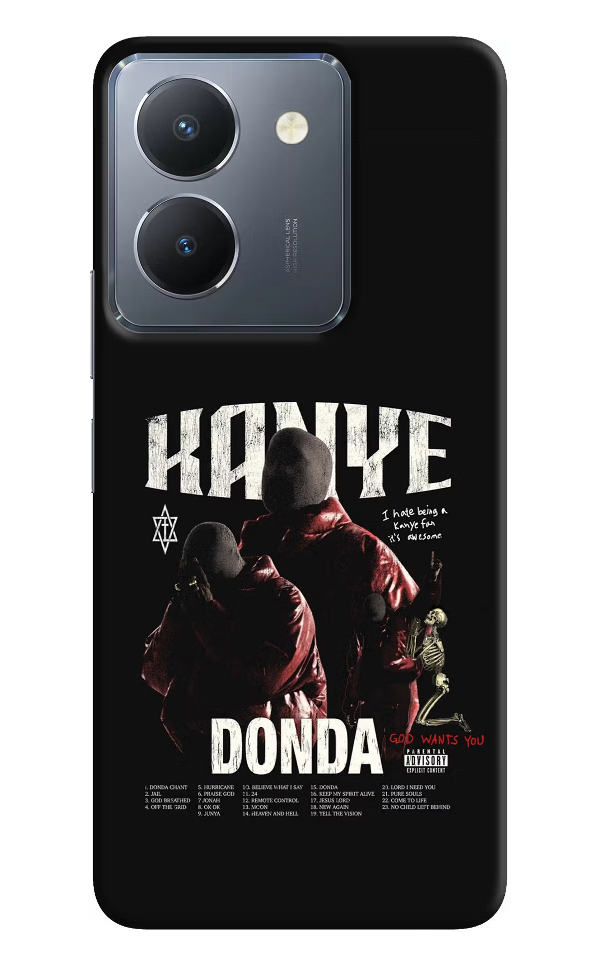 Donda Kanye West Vivo Y36 Hard Case Back Cover by Casekaro