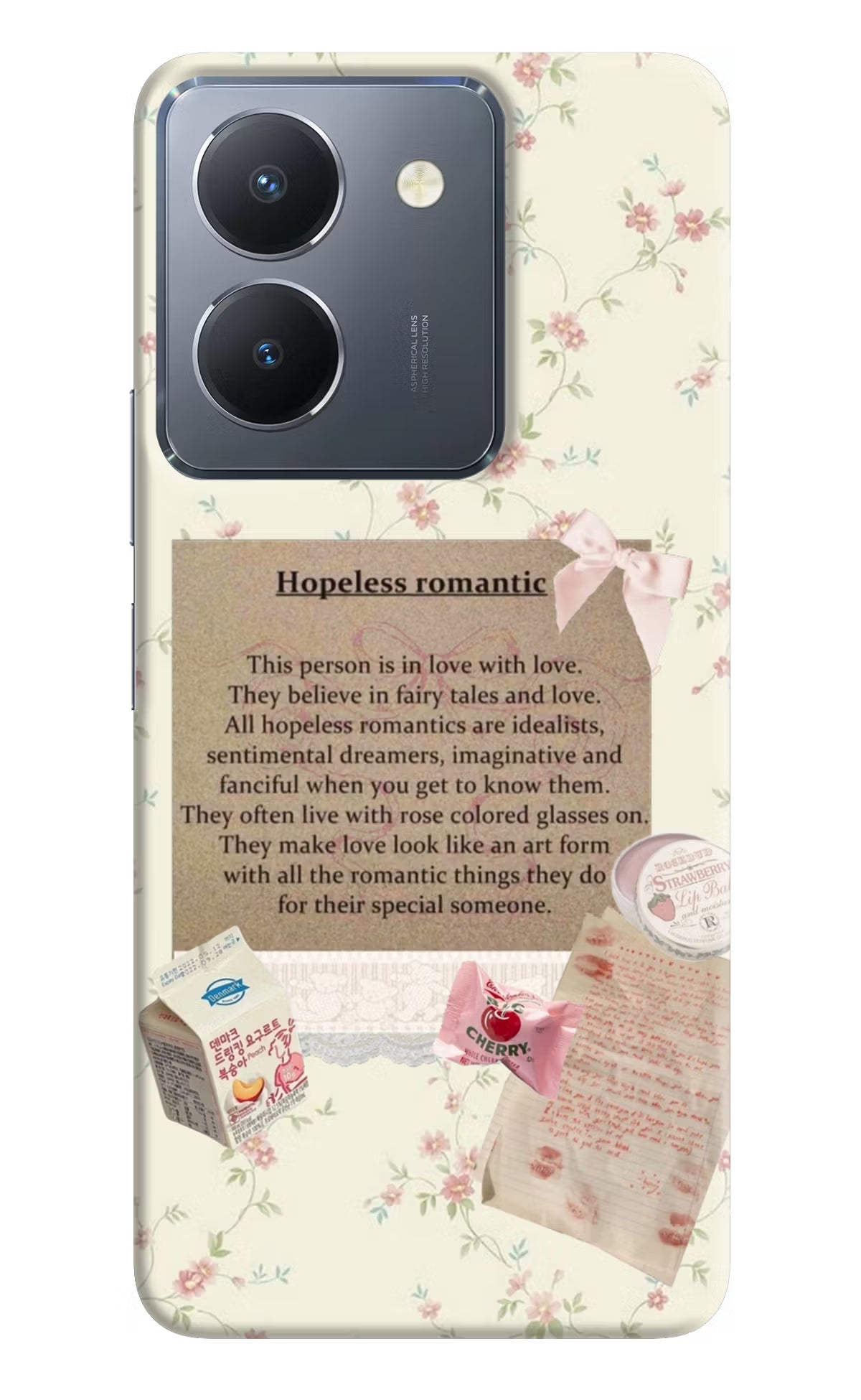 Hopeless Romantic Vivo Y36 Hard Case Back Cover by Casekaro