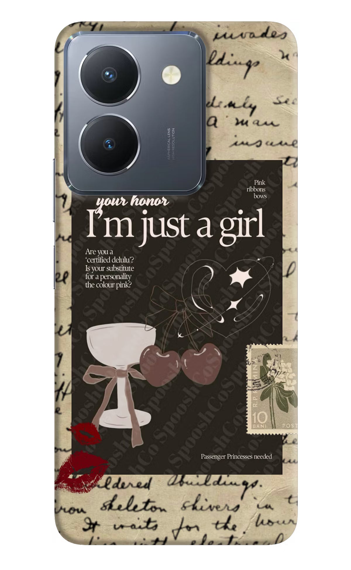 I am just a girl Vivo Y36 Hard Case Back Cover by Casekaro