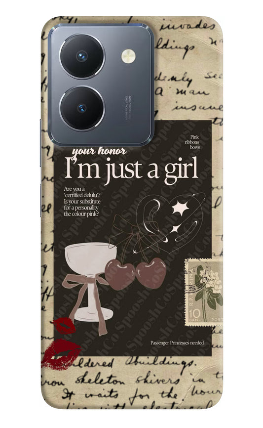 I am just a girl Vivo Y36 Hard Case Back Cover by Casekaro
