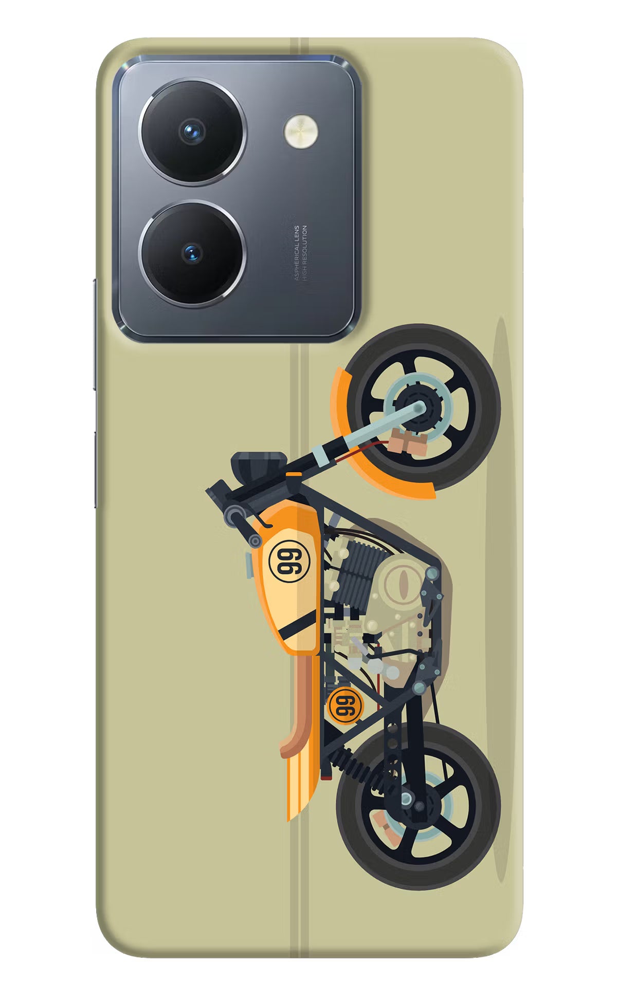 Vertical Speedster Vivo Y36 Hard Case Back Cover by Casekaro