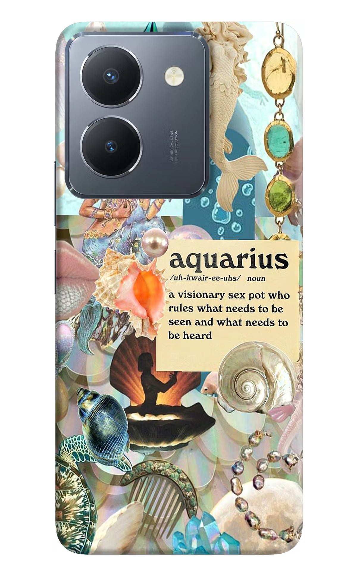Aquarius Zodiac Vivo Y36 Hard Case Back Cover by Casekaro