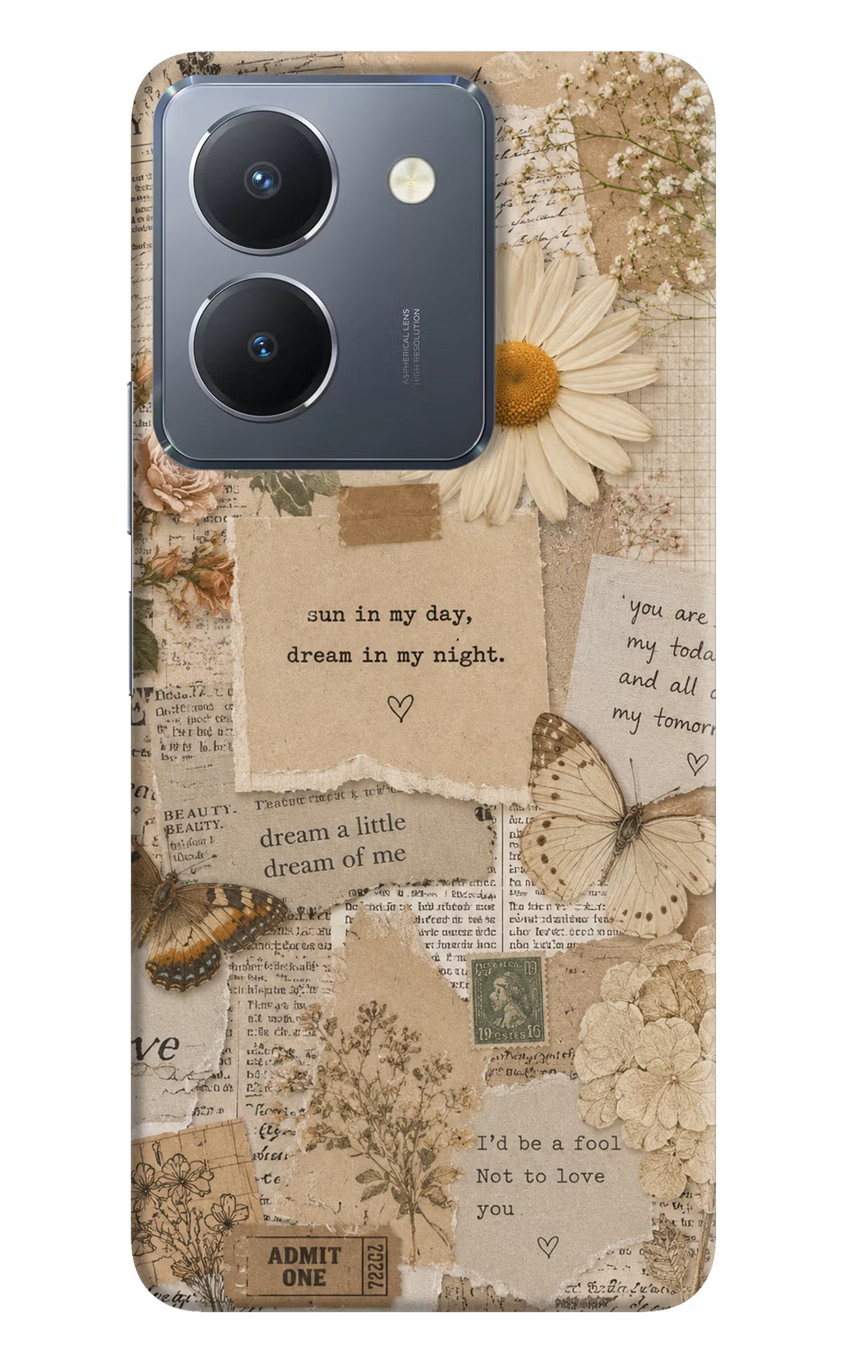 Vintage case Vivo Y36 Back Cover