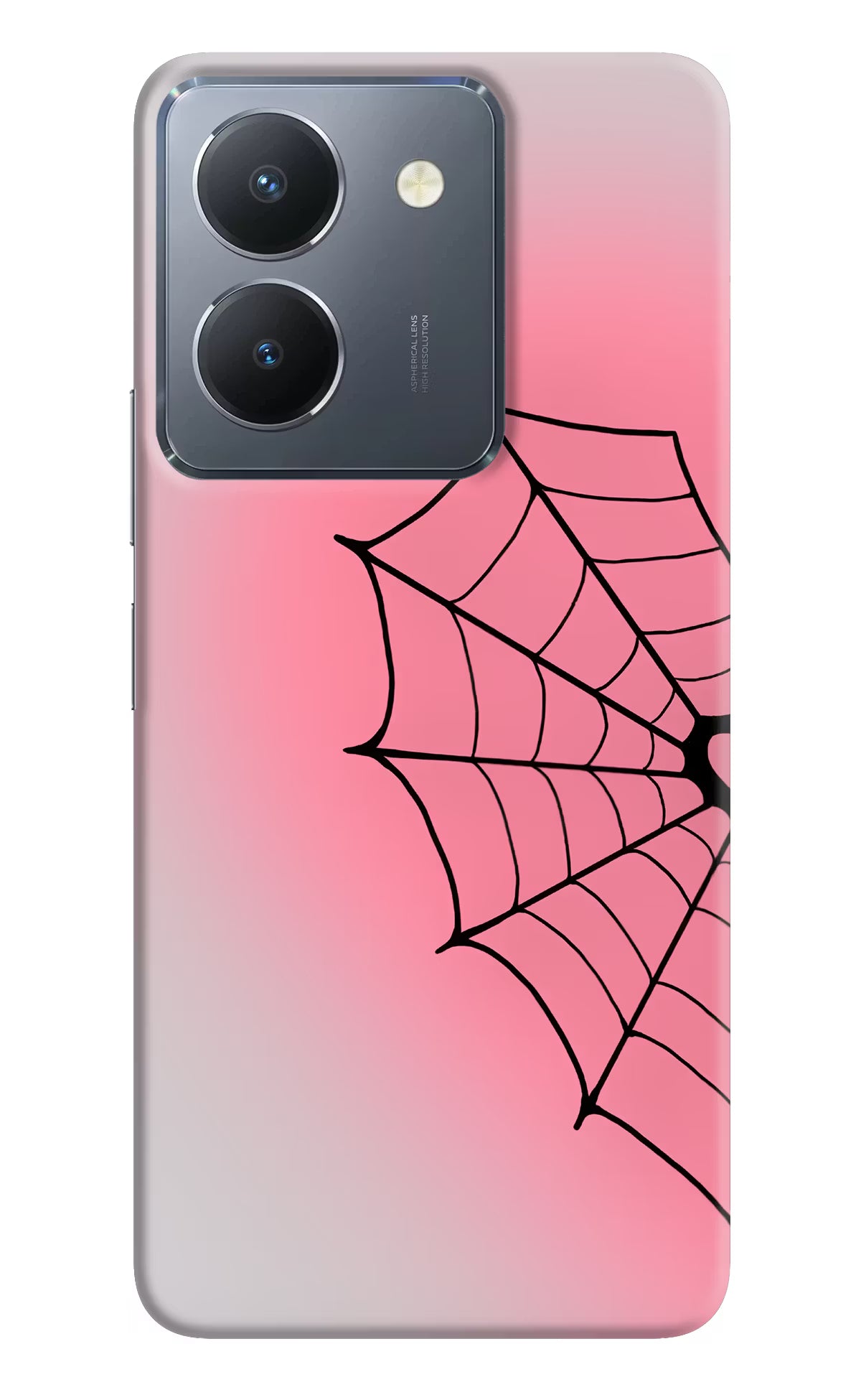 Pink Web Vivo Y36 Back Cover