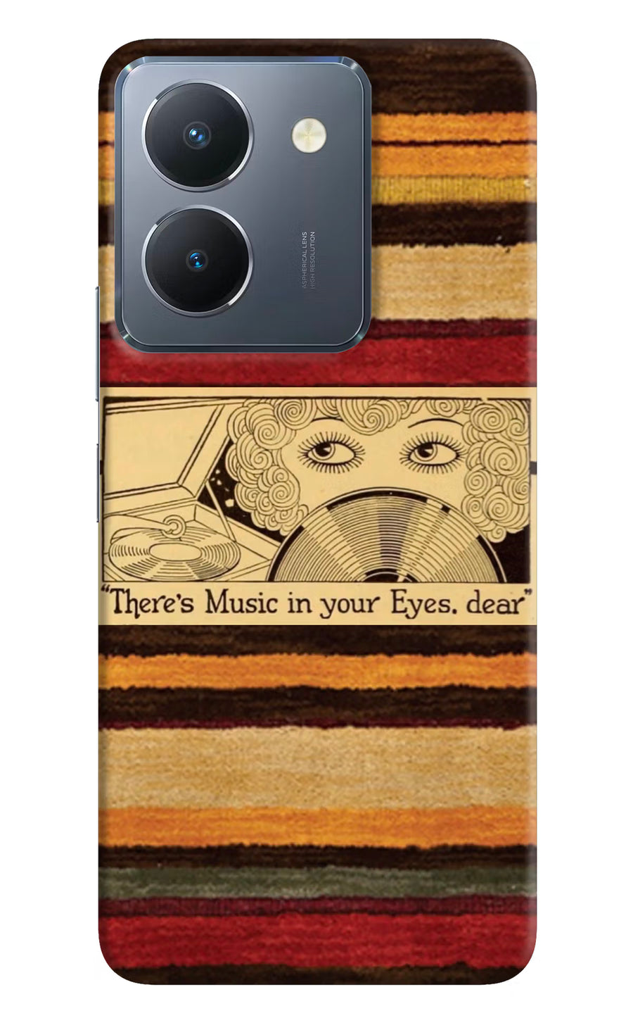 Vinyl Stripes Vivo Y36 Back Cover, Hard case