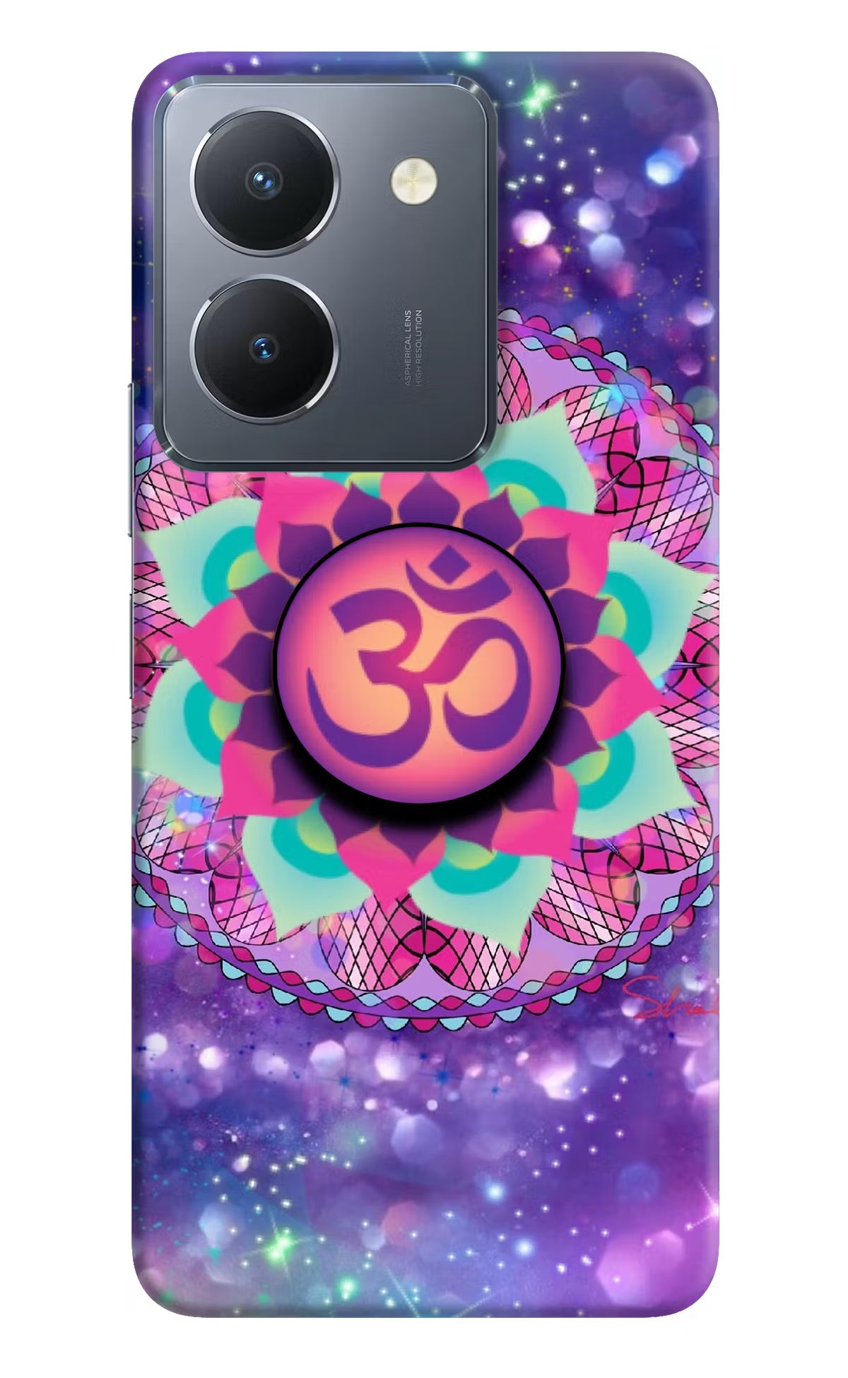Om Purple Vivo Y36 Pop Case by Casekaro