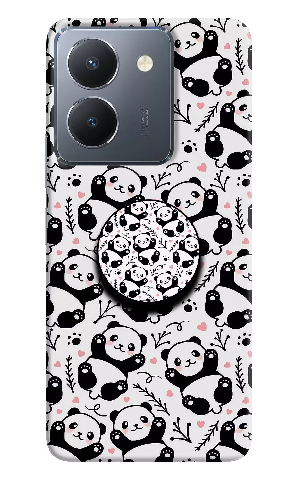 Cute Panda Vivo Y36 Pop Case by Casekaro