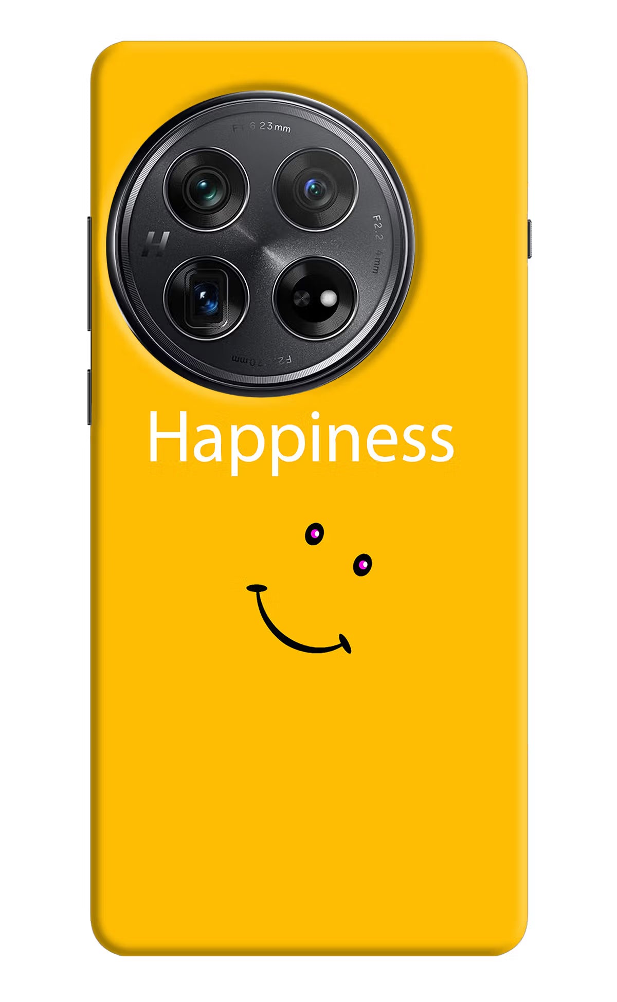 Happiness With Smiley Oneplus 12 Hard Case Back Cover by Casekaro