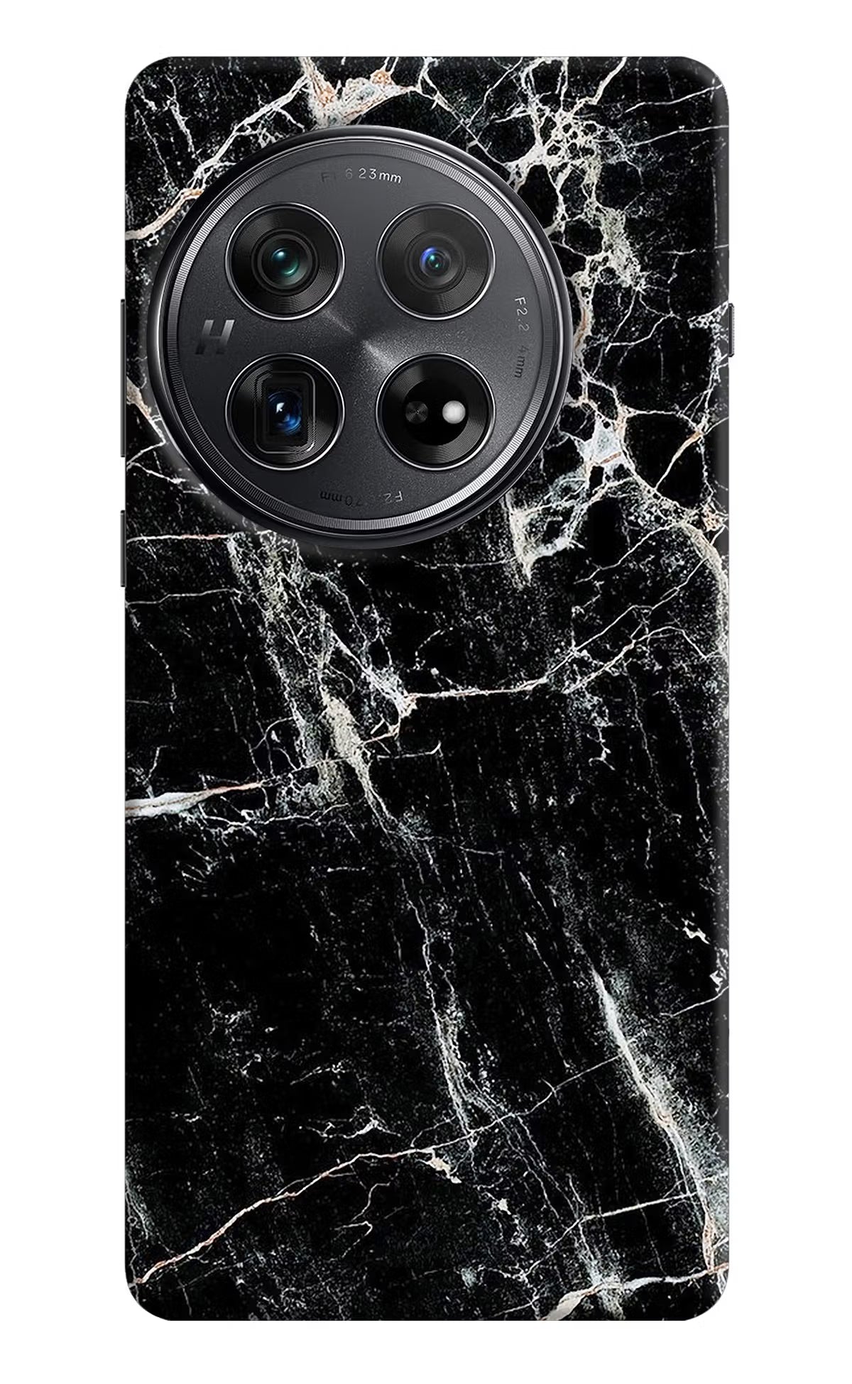 Black Marble Texture Oneplus 12 Hard Case Back Cover by Casekaro