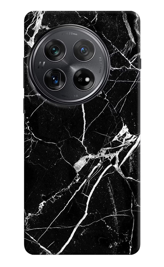 Black Marble Pattern Oneplus 12 Hard Case Back Cover by Casekaro