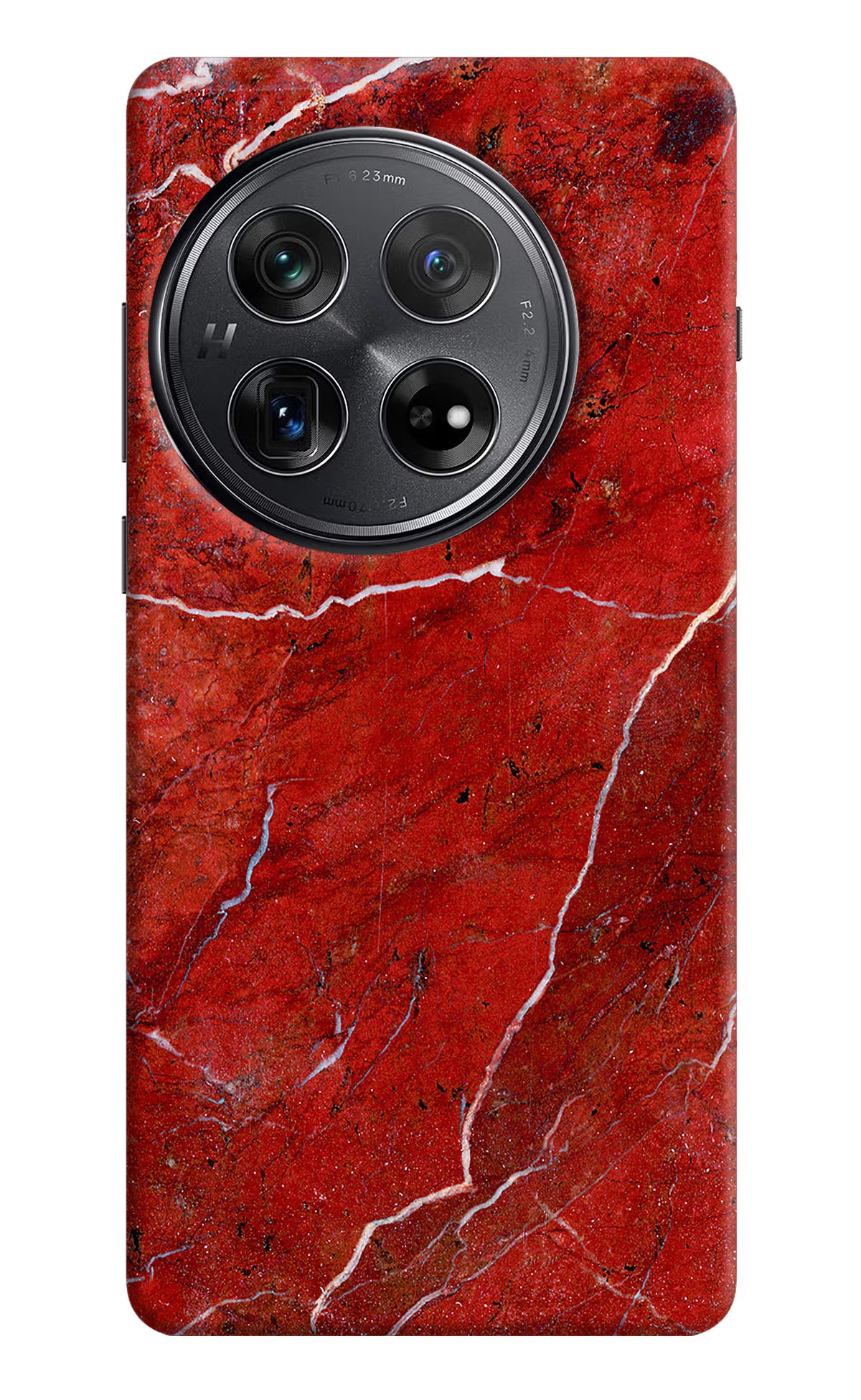 Red Marble Design Oneplus 12 Hard Case Back Cover by Casekaro