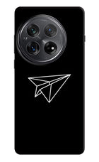 Paper Plane White Oneplus 12 Hard Case Back Cover by Casekaro