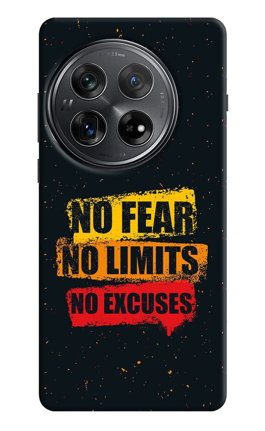 No Fear No Limits No Excuse Oneplus 12 Back Cover