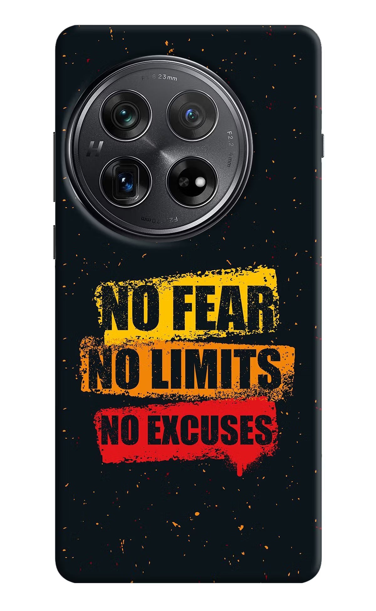 No Fear No Limits No Excuse Oneplus 12 Hard Case Back Cover by Casekaro