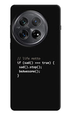 Life Motto Code Oneplus 12 Hard Case Back Cover by Casekaro
