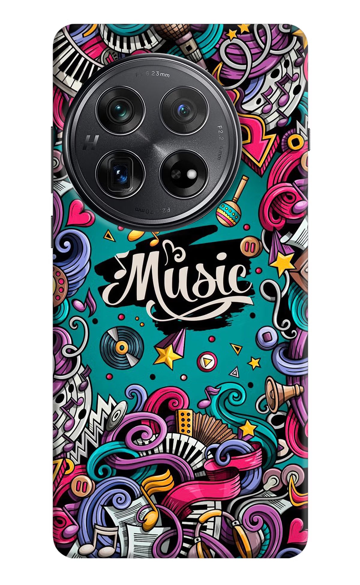 Music Graffiti Oneplus 12 Hard Case Back Cover by Casekaro