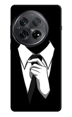 Black Tie Oneplus 12 Hard Case Back Cover by Casekaro