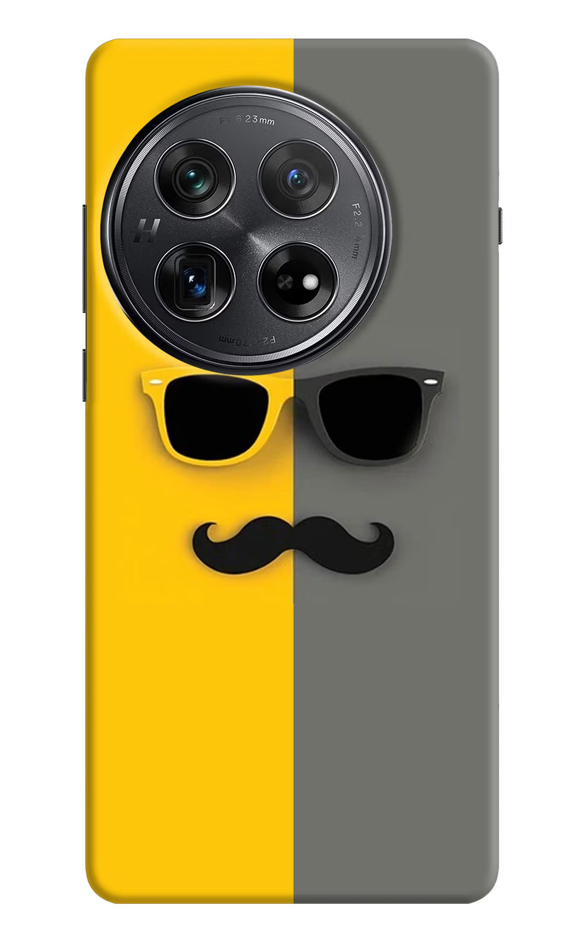 Sunglasses with Mustache Oneplus 12 Hard Case Back Cover by Casekaro