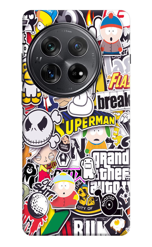 Sticker Bomb Oneplus 12 Hard Case Back Cover by Casekaro