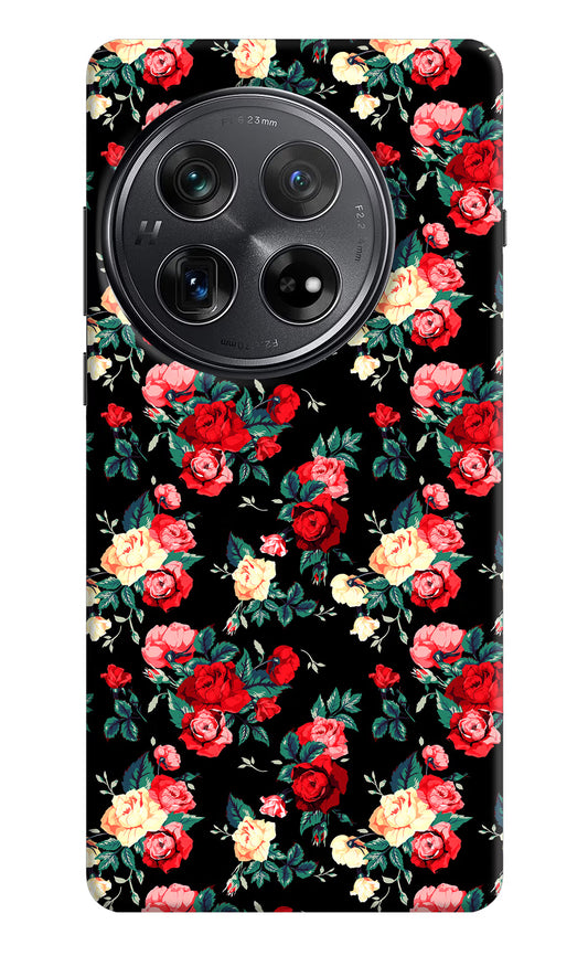 Rose Pattern Oneplus 12 Hard Case Back Cover by Casekaro