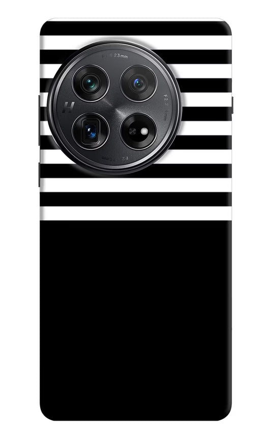 Black and White Print Oneplus 12 Hard Case Back Cover by Casekaro