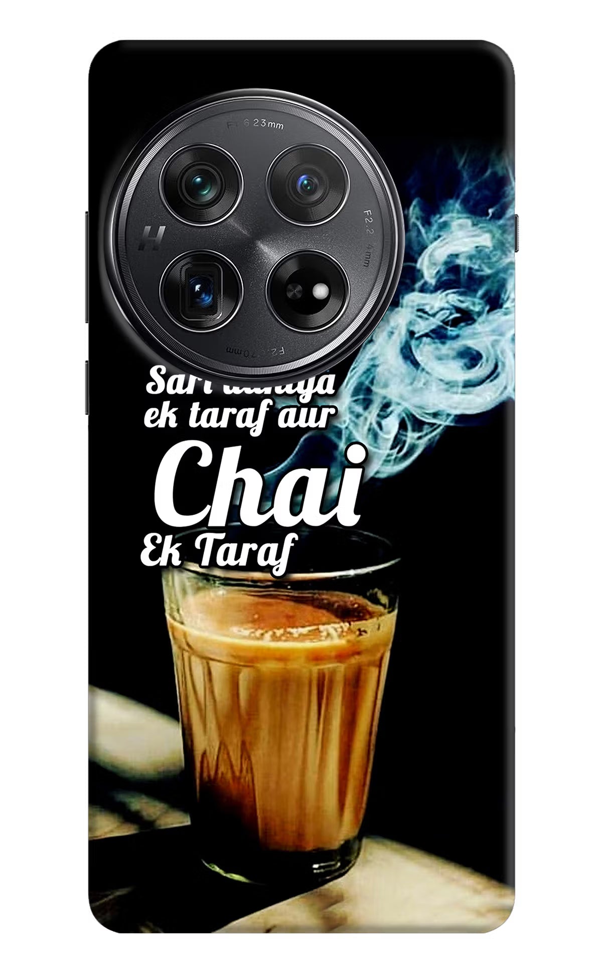 Chai Ek Taraf Quote Oneplus 12 Hard Case Back Cover by Casekaro