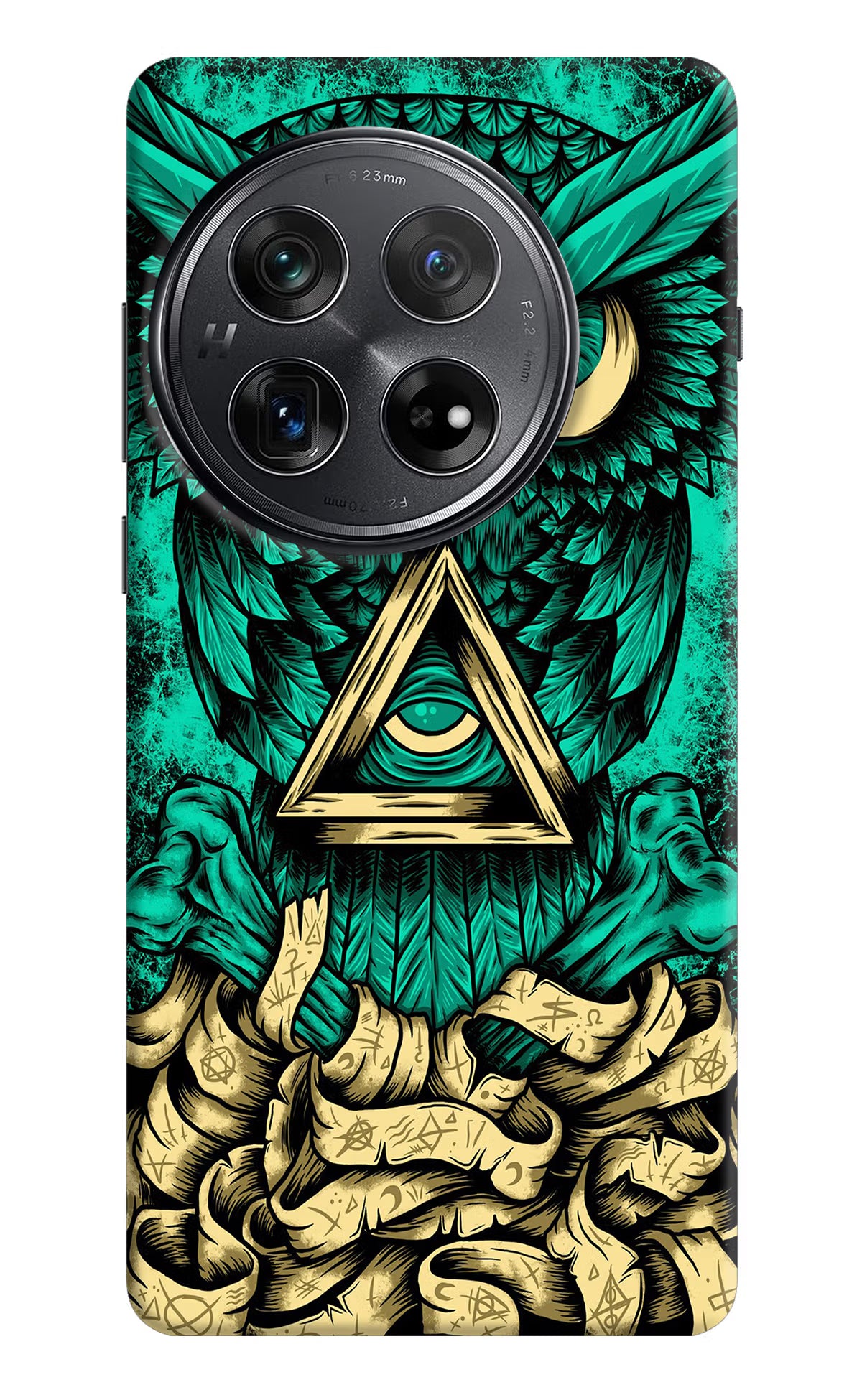 Green Owl Oneplus 12 Hard Case Back Cover by Casekaro