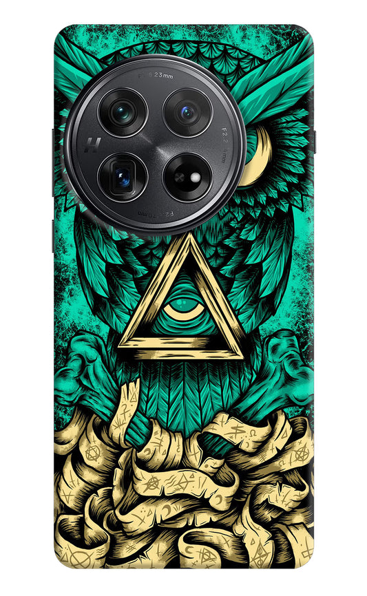 Green Owl Oneplus 12 Hard Case Back Cover by Casekaro
