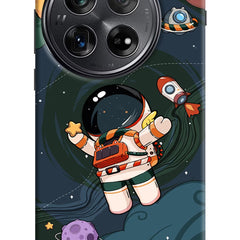 Cartoon Astronaut Oneplus 12 Hard Case Back Cover by Casekaro