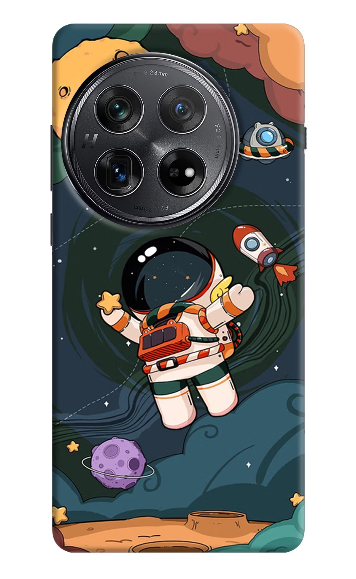 Cartoon Astronaut Oneplus 12 Hard Case Back Cover by Casekaro