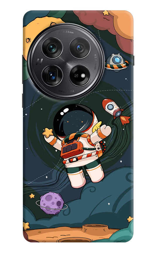 Cartoon Astronaut Oneplus 12 Hard Case Back Cover by Casekaro