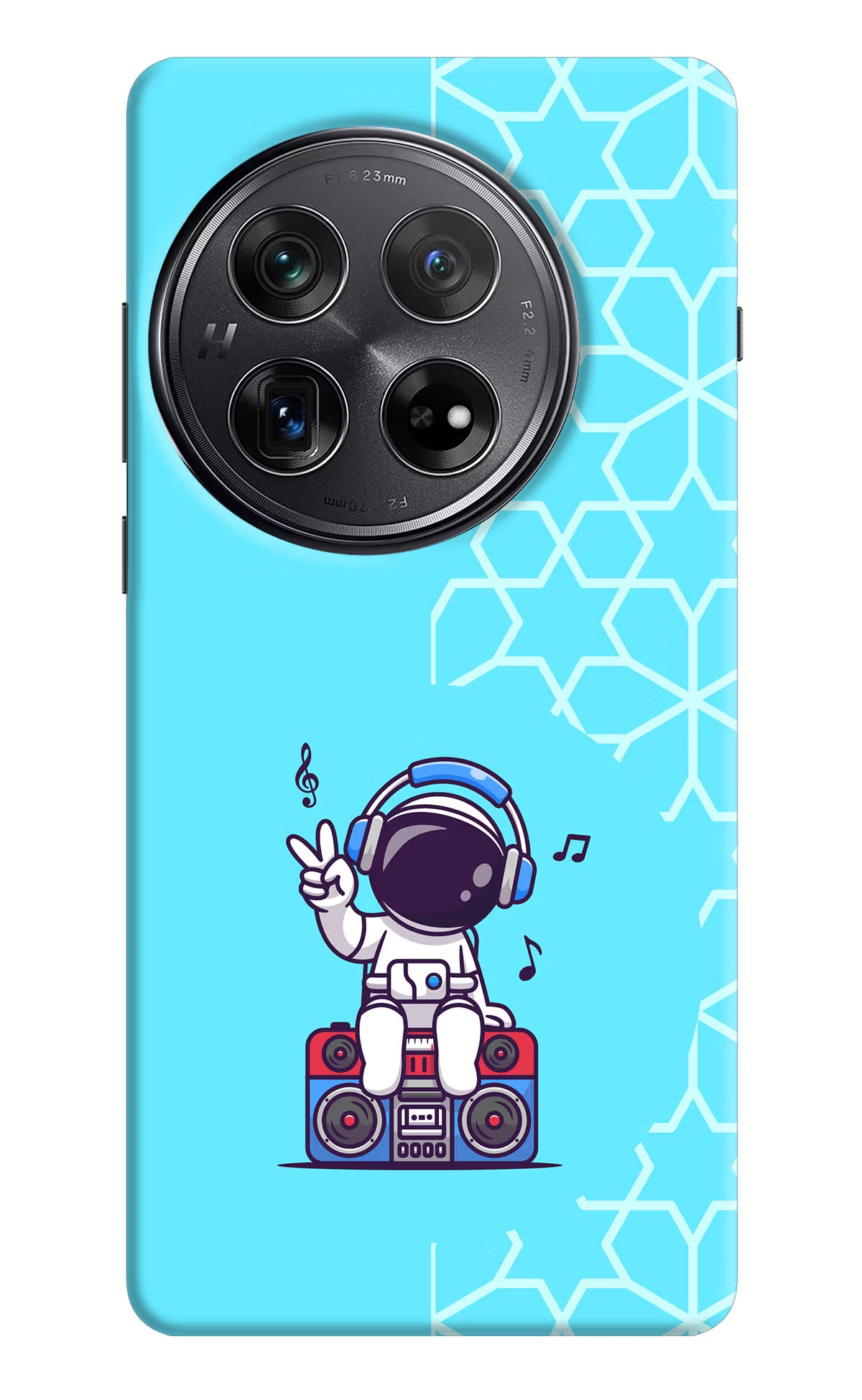 Cute Astronaut Chilling Oneplus 12 Hard Case Back Cover by Casekaro