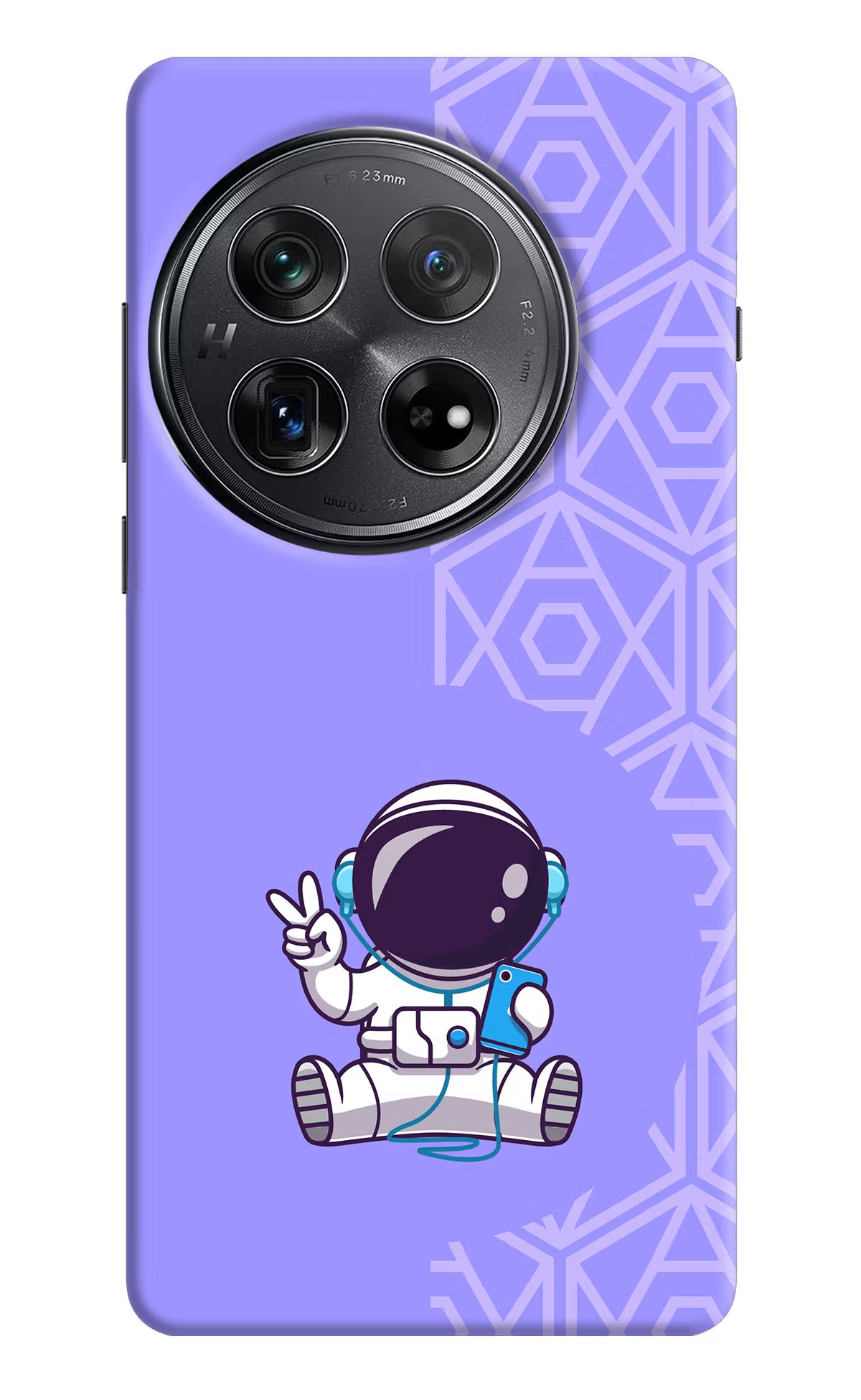 Cute Astronaut Chilling Oneplus 12 Hard Case Back Cover by Casekaro