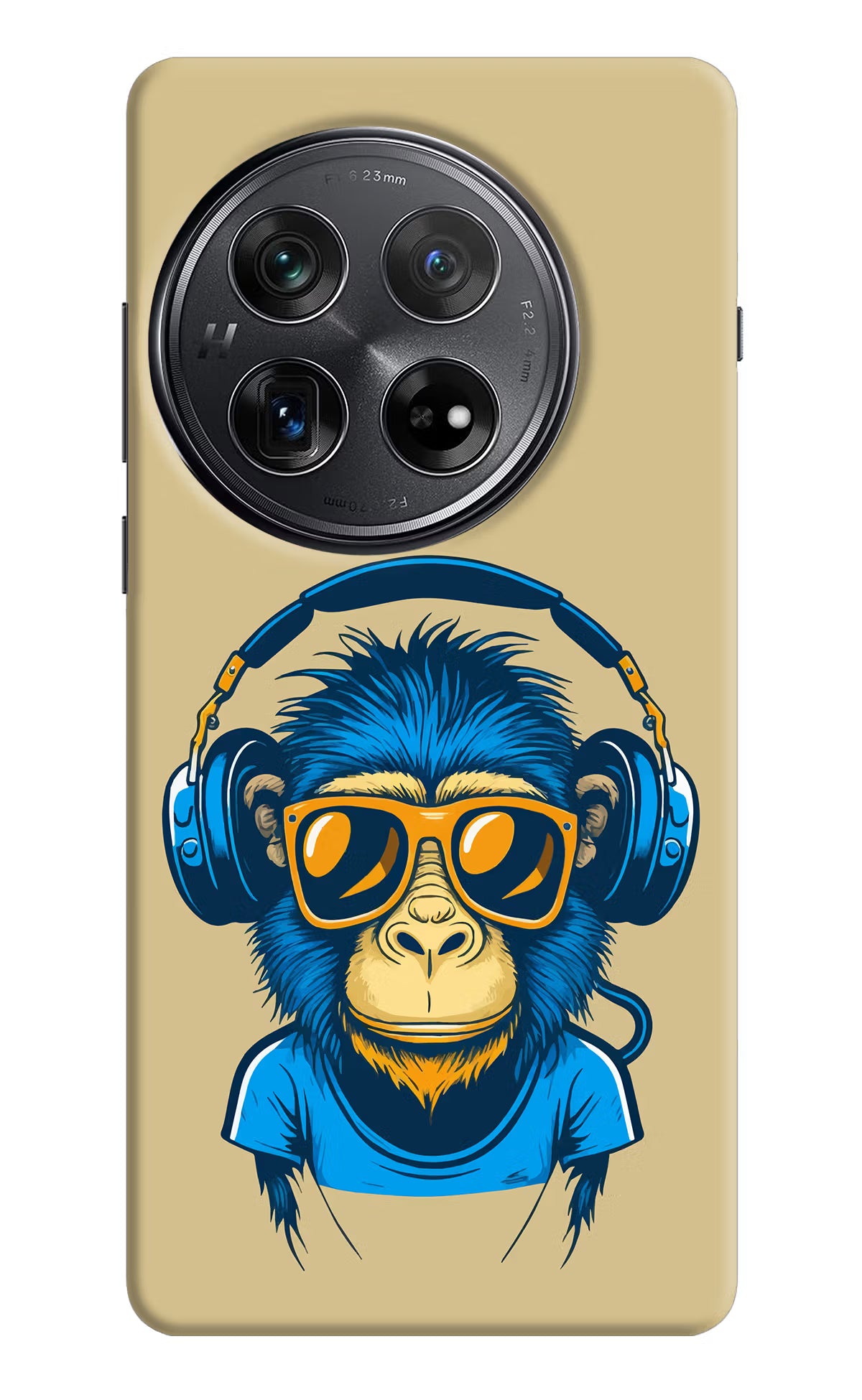 Monkey Headphone Oneplus 12 Hard Case Back Cover by Casekaro