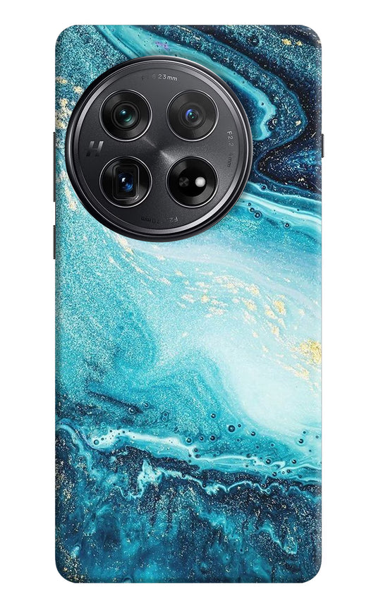 Blue Glitter Marble Oneplus 12 Hard Case Back Cover by Casekaro