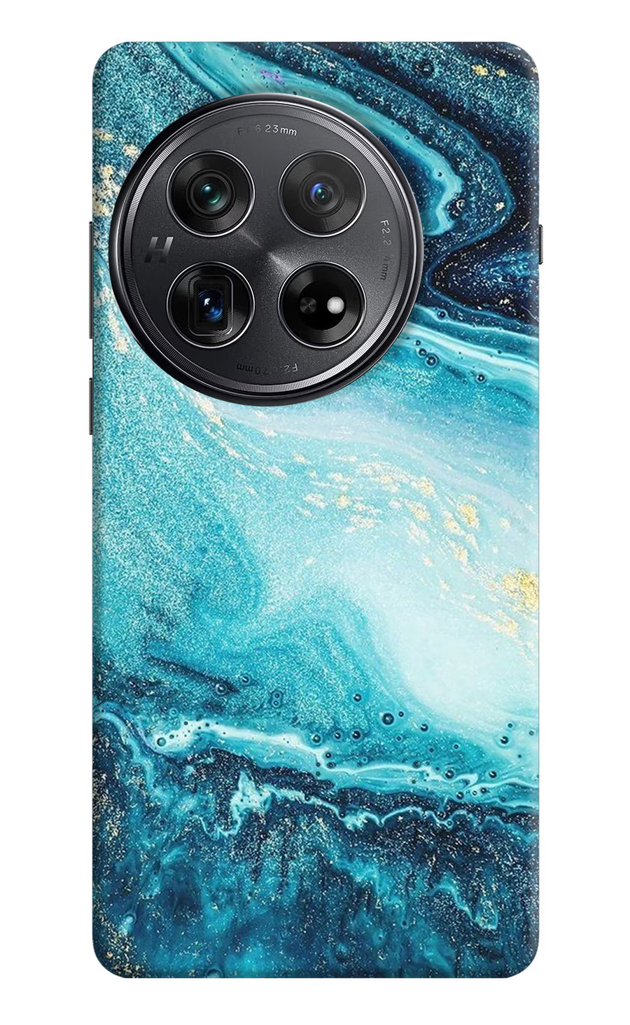 Blue Glitter Marble Oneplus 12 Back Cover, Hard case