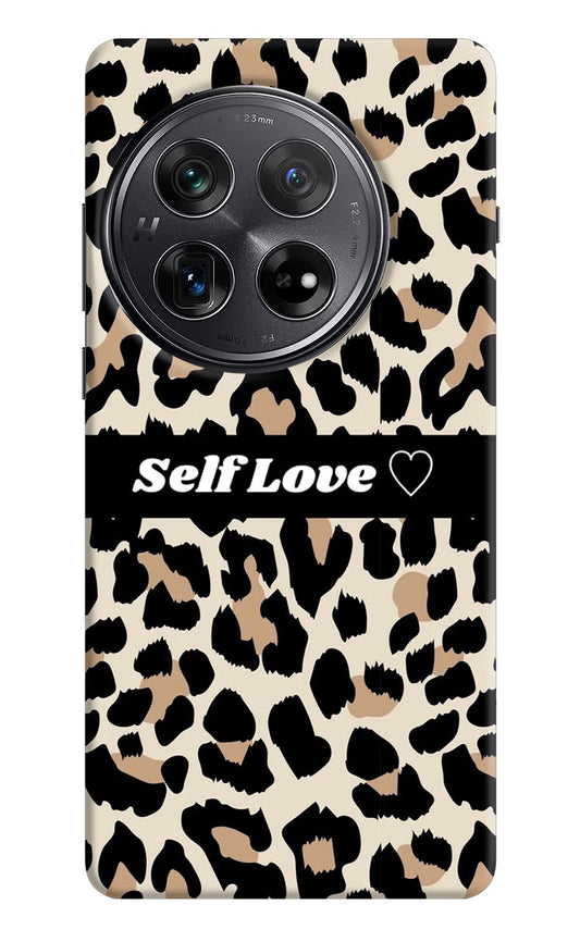 Leopard Print Self Love Oneplus 12 Hard Case Back Cover by Casekaro