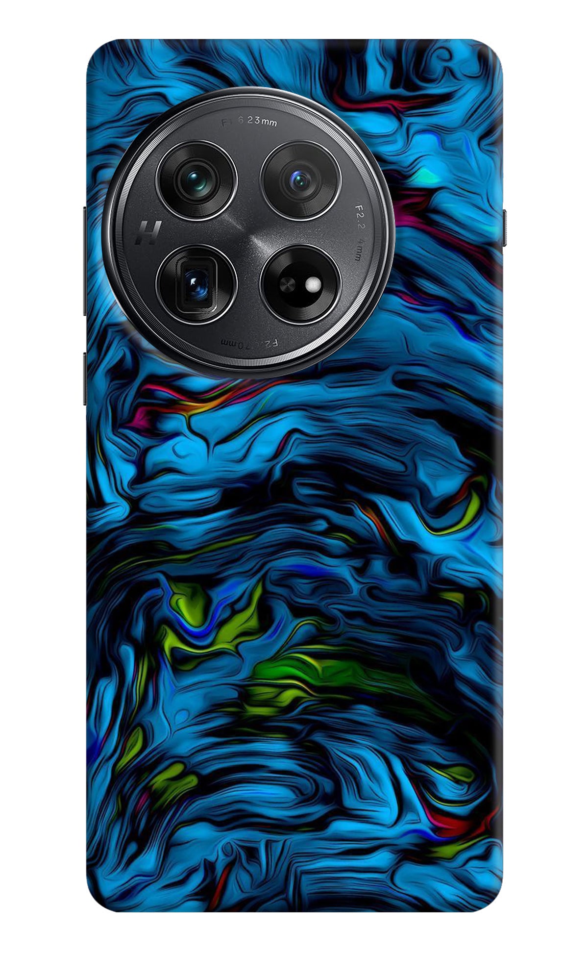 Dark Blue Abstract Oneplus 12 Back Cover