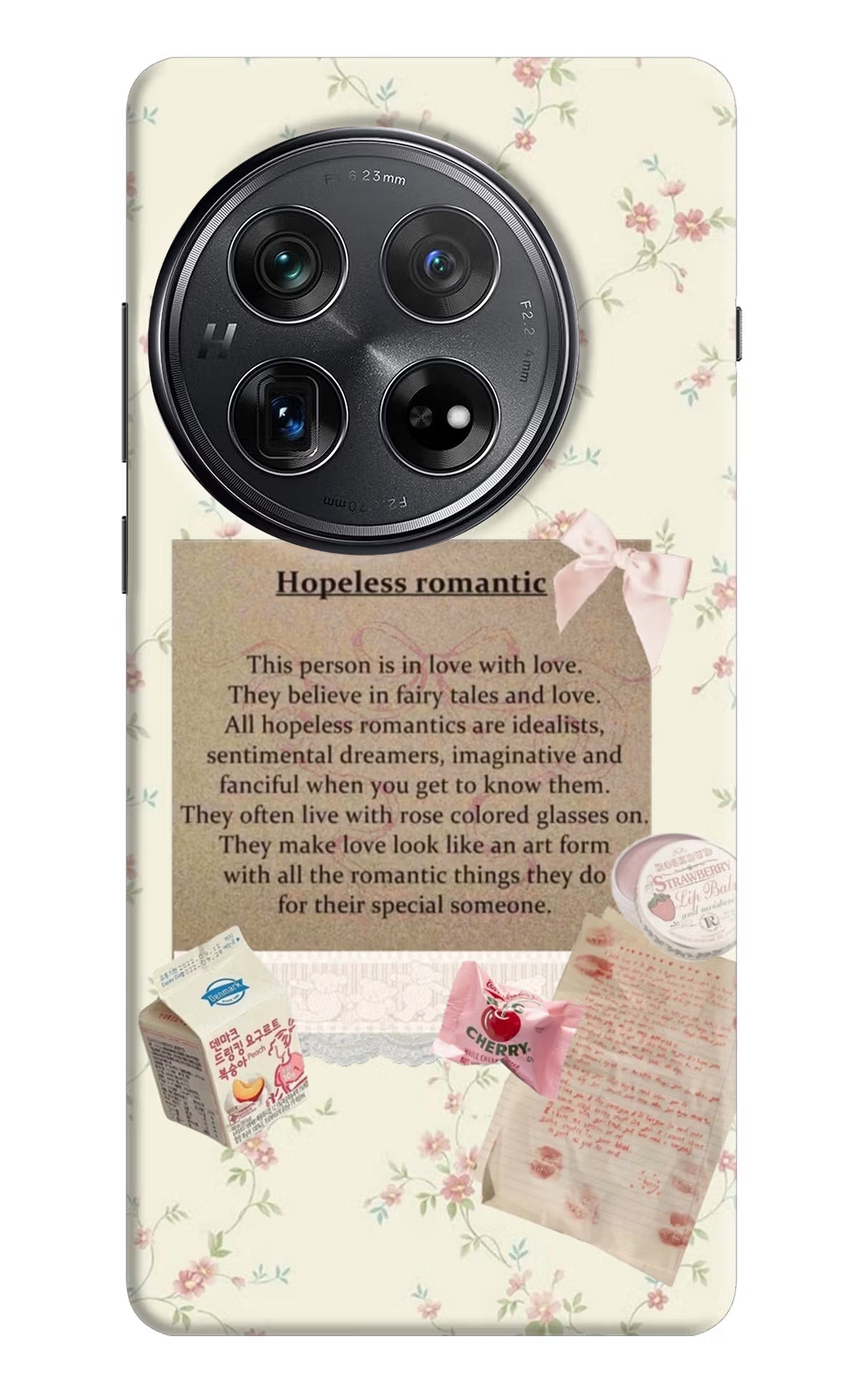 Hopeless Romantic Oneplus 12 Hard Case Back Cover by Casekaro
