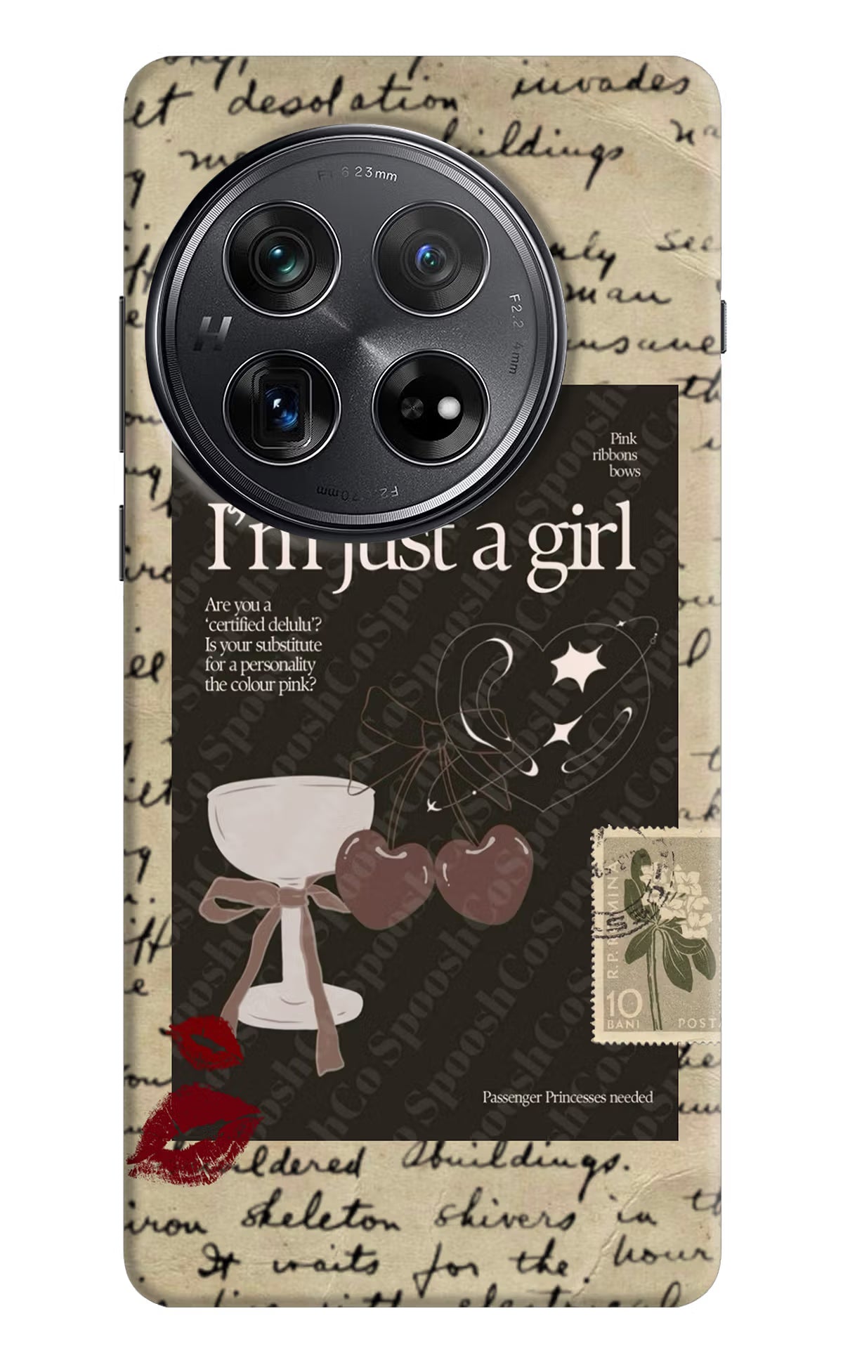 I am just a girl Oneplus 12 Hard Case Back Cover by Casekaro