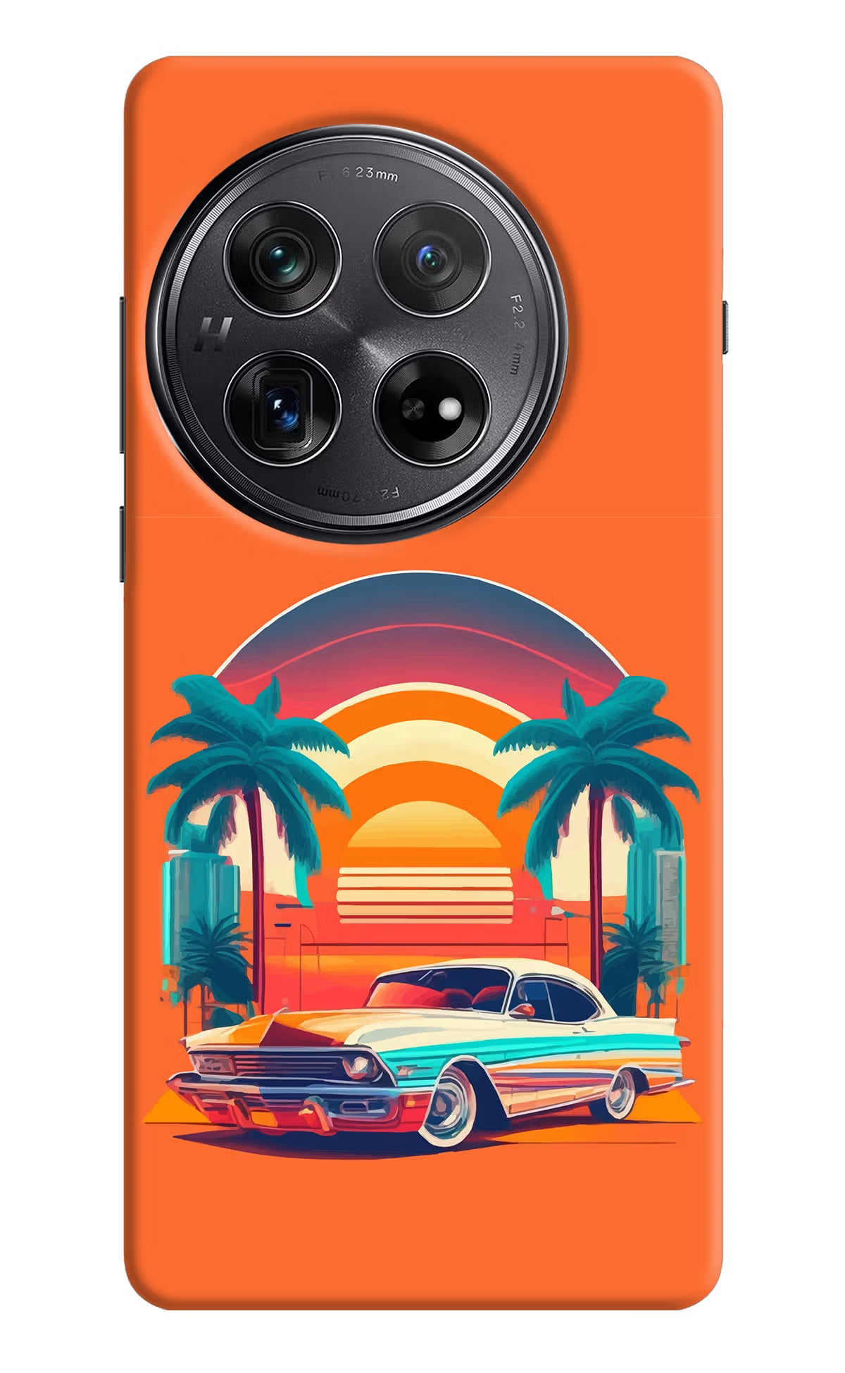 Palm Drive 80s Oneplus 12 Hard Case Back Cover by Casekaro