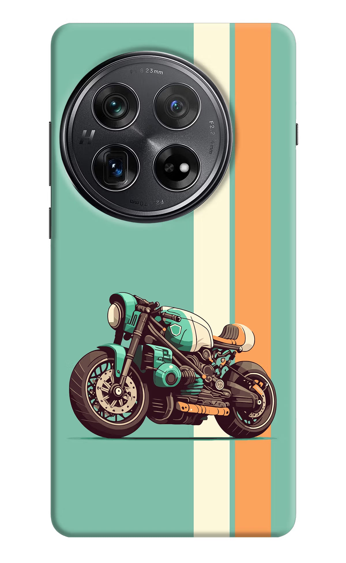 Striped Moto Drift Oneplus 12 Hard Case Back Cover by Casekaro