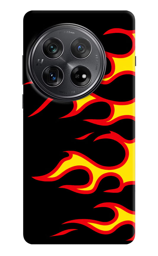 Side Sweep Flames Oneplus 12 Hard Case Back Cover by Casekaro