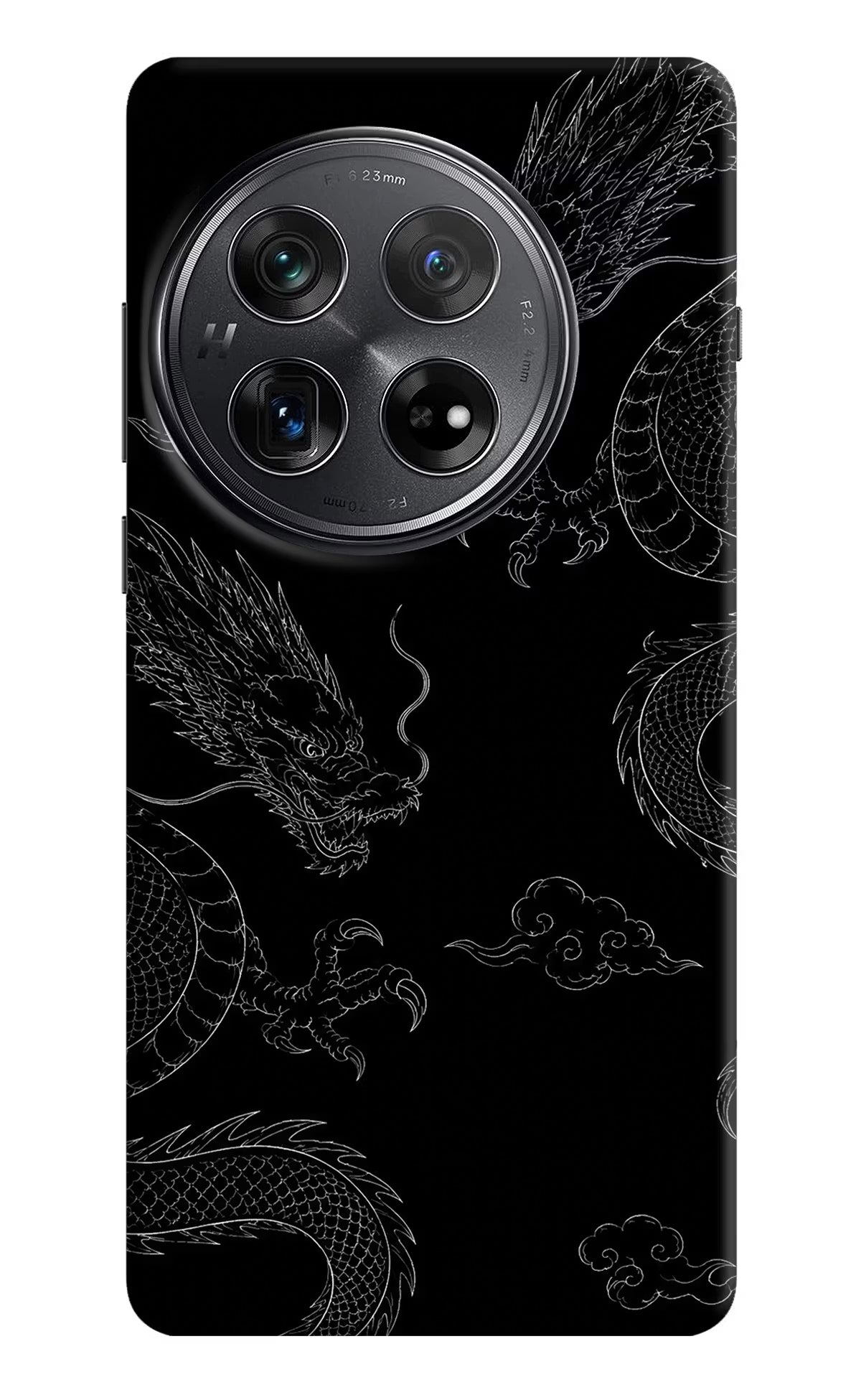 Twin Dragons Oneplus 12 Hard Case Back Cover by Casekaro