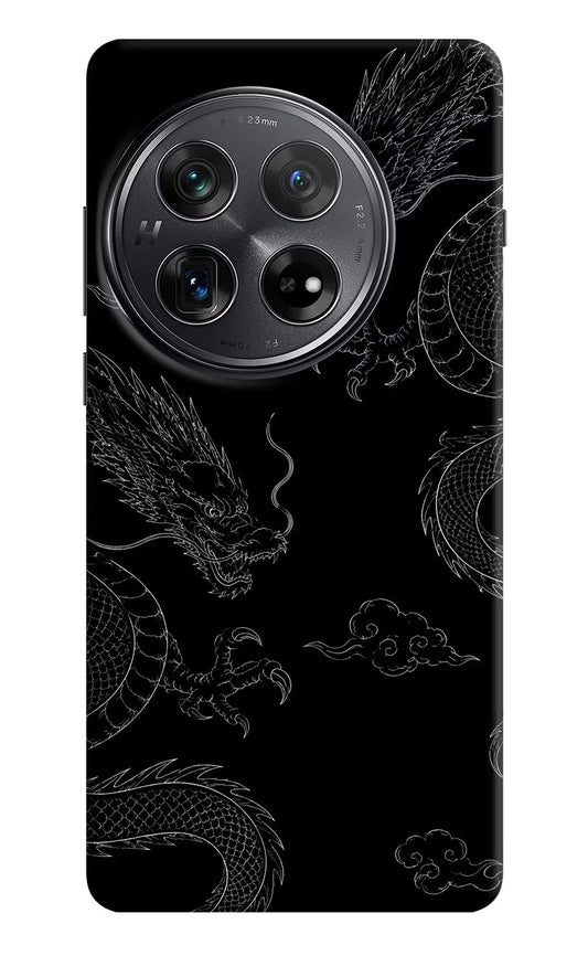Twin Dragons Oneplus 12 Hard Case Back Cover by Casekaro