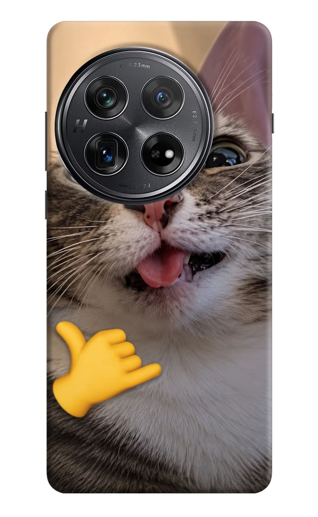 Silly Cat Call Oneplus 12 Hard Case Back Cover by Casekaro