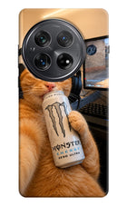 Gamer Cat Energy Oneplus 12 Hard Case Back Cover by Casekaro