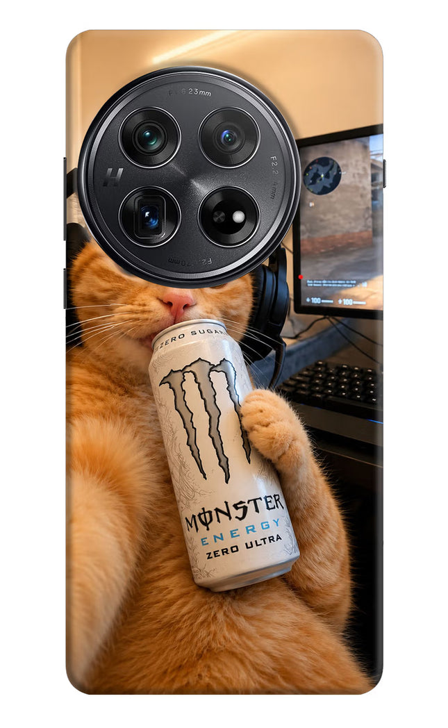 Gamer Cat Energy Oneplus 12 Hard Case Back Cover by Casekaro